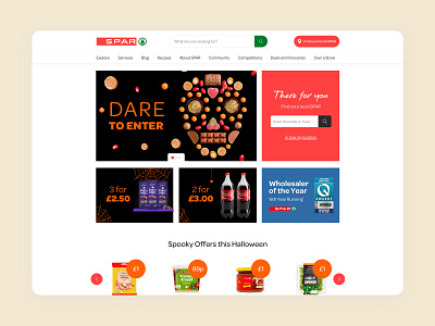 Homepage Design for The Spar -  Halloween Edit