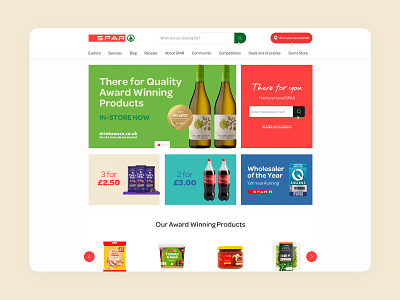 The Spar Homepage & Nav Re-Design