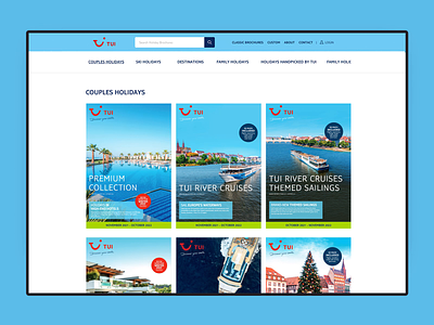 TUI Brochure Ordering Microsite Design bespoke form blue clean design holiday holiday website microsite modern order form travel travel website tui ui ux vacation web design website white