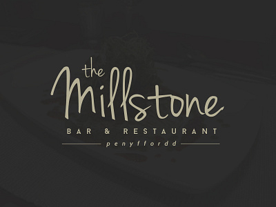 The Millstone Branding branding catering designbyeh food gold logo design millstone restaurant