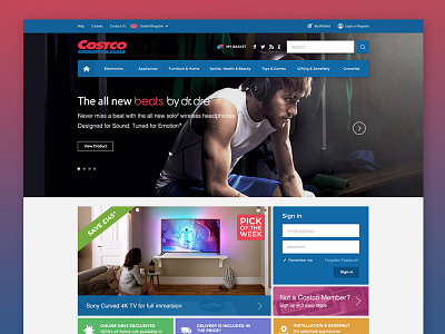 Costco Homepage Design 