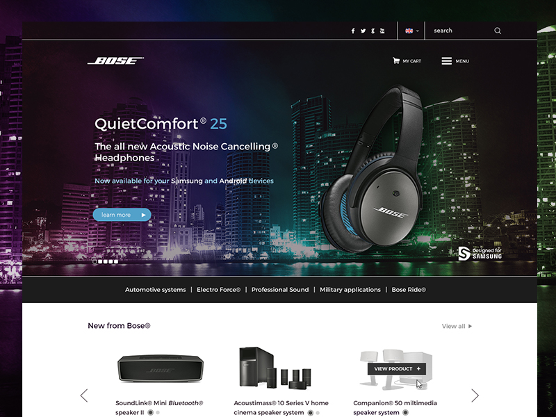 Bose Website Design Concept