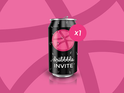 x1 Dribbble Invite to Giveaway! baller can design draft dribbble giveaway invite invites packaging pink pop soda