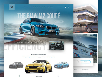 BMW Website automotive bmw car website cars clean designbyeh home modern racing sales ux
