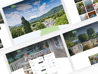 Thornley Leisure Parks beach booking caravan park clean creative map modern holiday ui ux vacation website