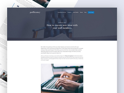 Perfficiency News Article by Emma Houghton for Limely on Dribbble