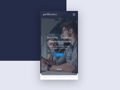 Perfficiency Mobile blue business clean consultancy mobile modern responsive ui ux website