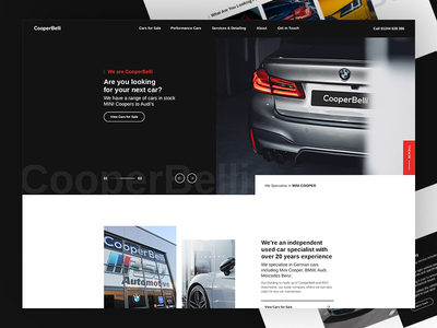 CooperBelli Car Sales automotive bmw website car sales clean design modern swish ui ux vehicle website webdesign website wordpress