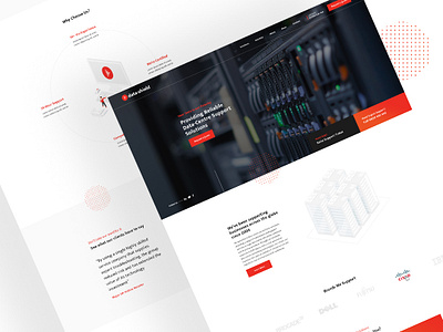 Data-Shield Homepage Design business clean corporate data infographic it website madebyswish red services ui ux web design website