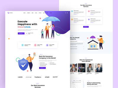 Insurance Agency Landing Page Concept agency design insurance landing page ui website