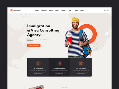 Visa Consulting Agency agency clean consulting design landing page minimal ui
