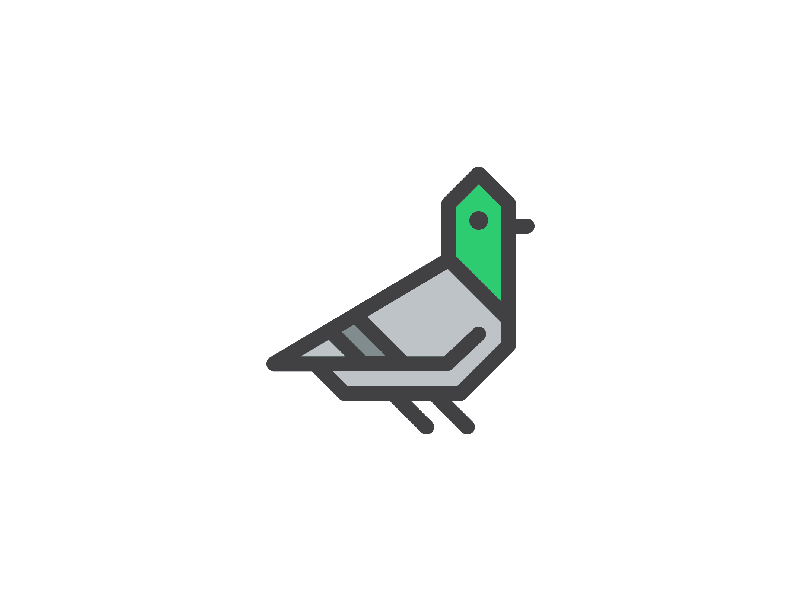 Pigeon Logo — SFPOPOS animal cca ccarts city flat gif monoline parks pigeon popos san francisco urban