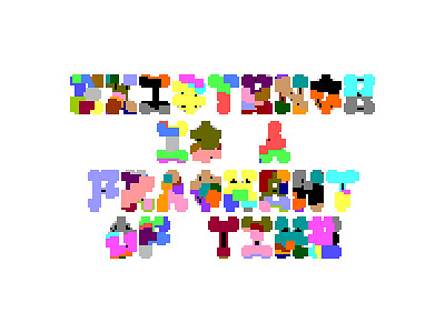 Existence is a Fragment of Time color digital flat font palette pixel pixelated spectrum type typography