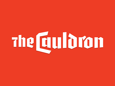 The Cauldron Logotype blackletter cauldron fire logo logotype medium sports sports illustrated typography