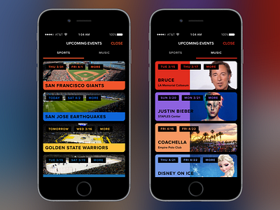 Discover events with Gametime block concert content discover event fill iphone music palette scroll solid ui