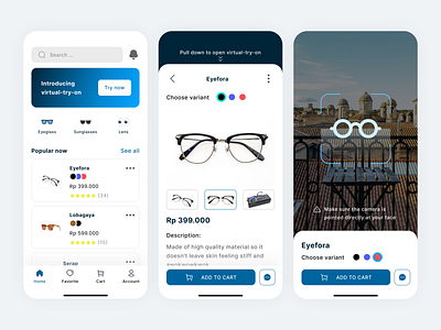 Eyewear Store App app ecommerce eyeglasses eyeglasses store eyewear eyewear store mobile mobile app store sunglasses ui ui design uiconcept