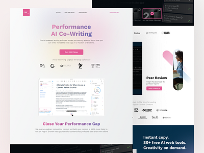 Landing Page - SEO Platform clean exploration gradient hero landing page minimal saas seo typography ui uiconcept web webdesign