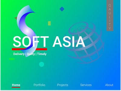 Interface SoftAsia with logo