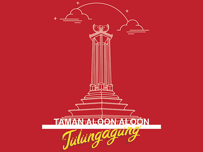 Kota Tulungagung lineart logo logodesign vector