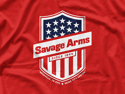 Savage Shield Tee america blue flag red shield shirt star stars stripe t shirt tee white