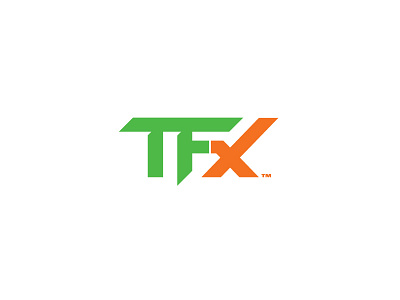 TFX acronym f green logo orange sharp t type x