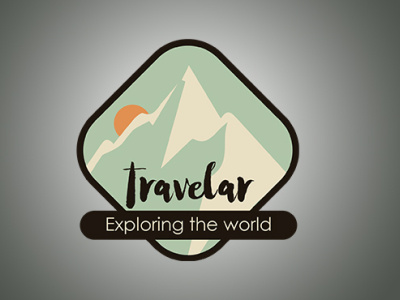 Traveller Logo design exploring illustraion logo logo design logodaily logodesign logodesigner logotype mountain shah travel traveling vector world
