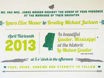 Invitation invitation letterpress wedding