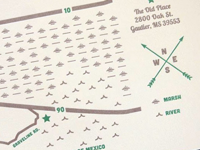 Wedding map letterpress map wedding