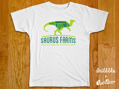 Saurus Farms dinosaurs logo rebound threadless