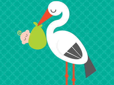 Stork baby shower stork vector