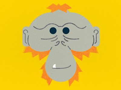 Gu illustration orangutan vector