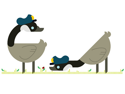 Geese Police geese illustration police vector