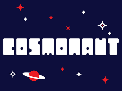 Cosmonaut cosmonaut illustration lettering vector