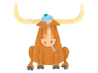 Bevo is sick :( bevo illustration texas