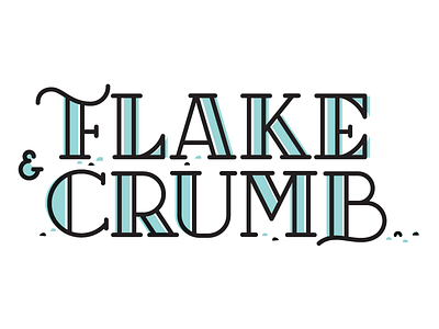Flake & Crumb bread logo typography vector
