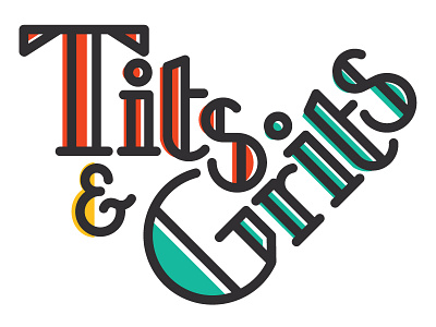 T&G grits logo tits typography vector