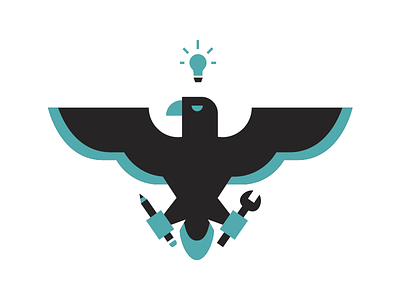 The Inspiration Eagle eagle illustration light bulb pencil vector wrench