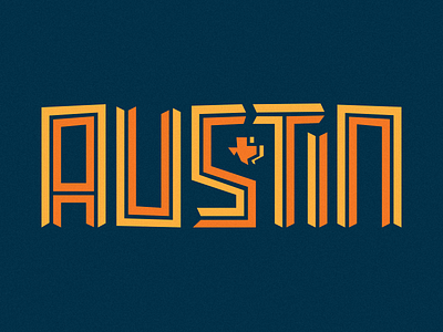 Austin austin texas typography vector