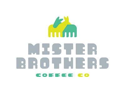 Mister Brothers Coffee brothers coffee donkey illustration logo vector