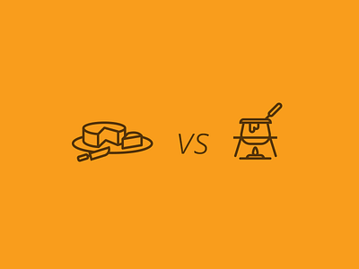 Cheese Plate vs Fondue cheese fondue illustration vector