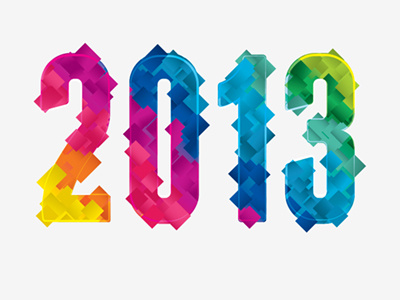 2013 little squares rainbows typography