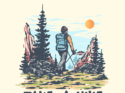 Hike adventure art artwork branding campfire camping design explore graphic design illustrat illustration logo merch outdoorapparel