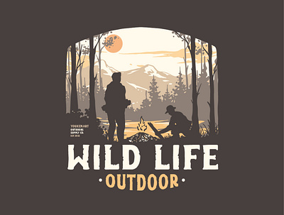 Wild Life Outdoor adventure campfire camping explore graphic design illustration mountain illustration nature illustration outdoor logo outdoorapparel vintage design vintage logo