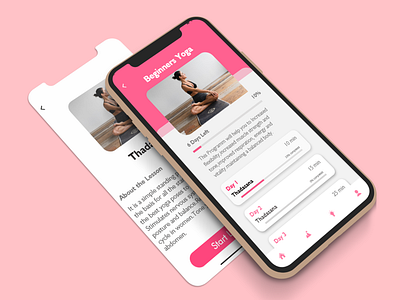 yoga app app illustration ui xd design