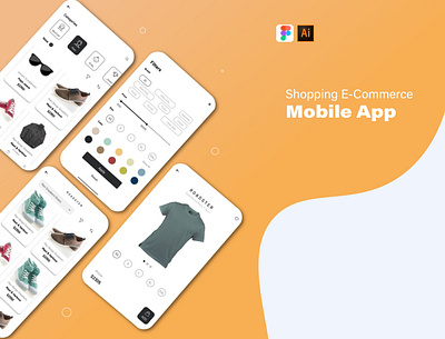 e-commerce shopping app figma ui xd design