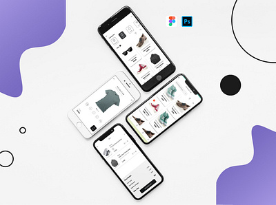 mockup design e commerce app figma illustration mobile app mock up mockup psd photoshop shopping app ui