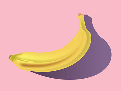 Banana Illustrator banana design digitaart digitaldrawing drawing fruit graphic design illustration illustrator ui xppen