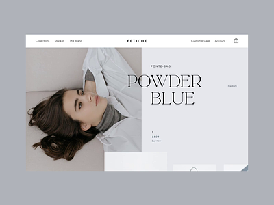 Fetiche store product page animation carousel ecommerce editorial fashion heading horisontal scroll interface monochrome product page slider smooth animation typography web website