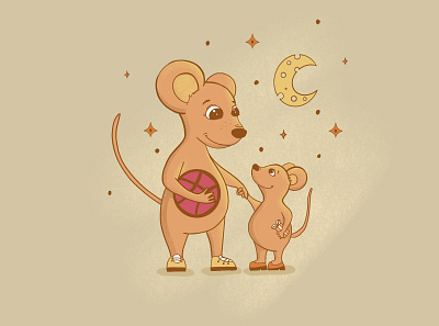 Hi Dribbbblers debut illustration mouse