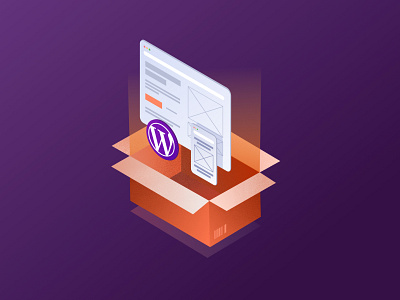 Website box illustration